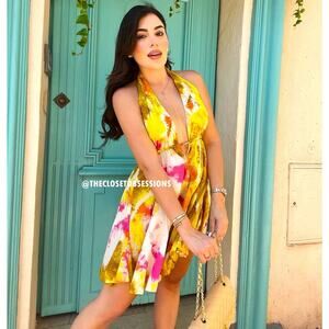 ZARA Blogger Fave!!! Yellow Halter Mini Dress NWT – LAST ONE! 🌞